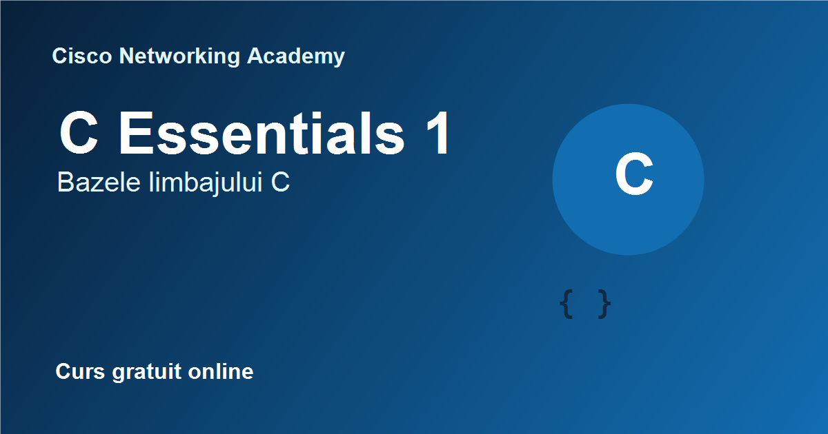 C Essentials 1 - imagine reprezentativa pentru curs online de programare C introductiva